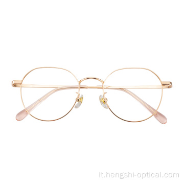 Fashion all&#39;ingrosso promozionale di occhiali delicati a buon mercato con telaio per occhiali ottici in metallo